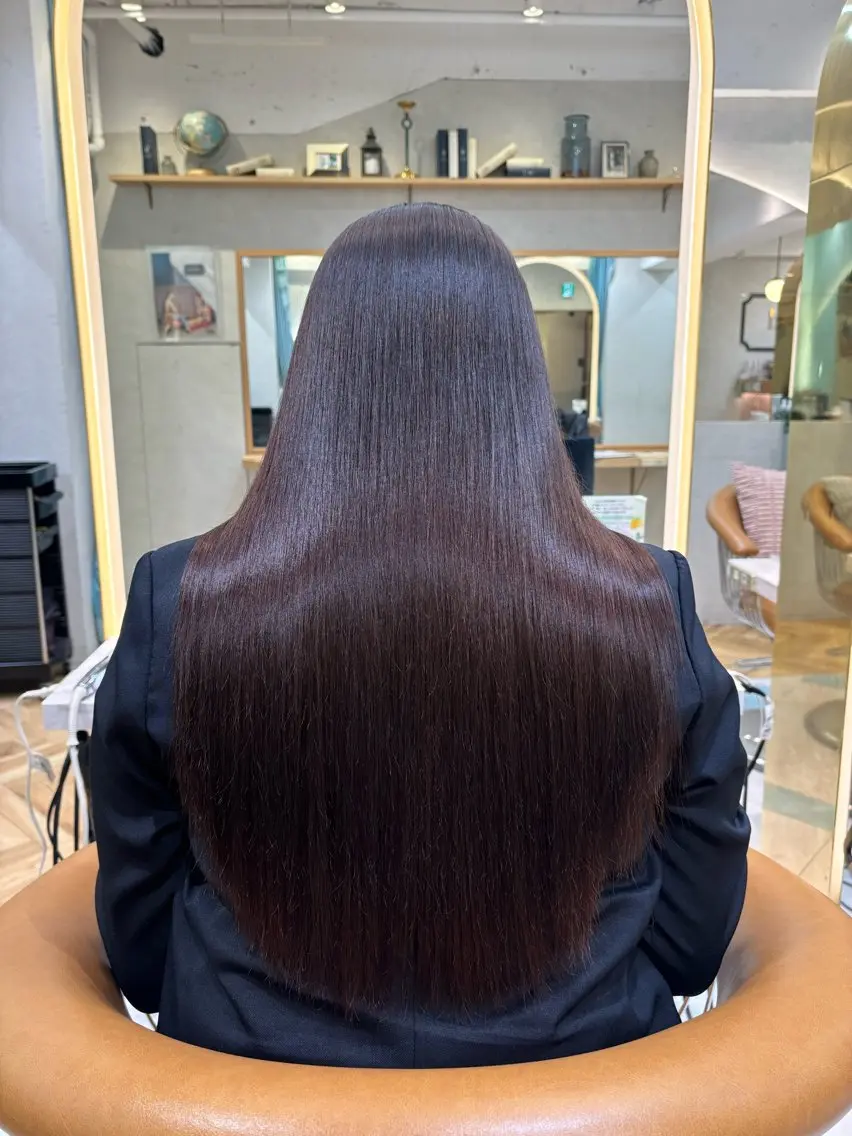 🉐美髪縮毛矯正 ＋ プレミアム高保湿トリートメント✨お客様史上最高の髪質に😊の写真