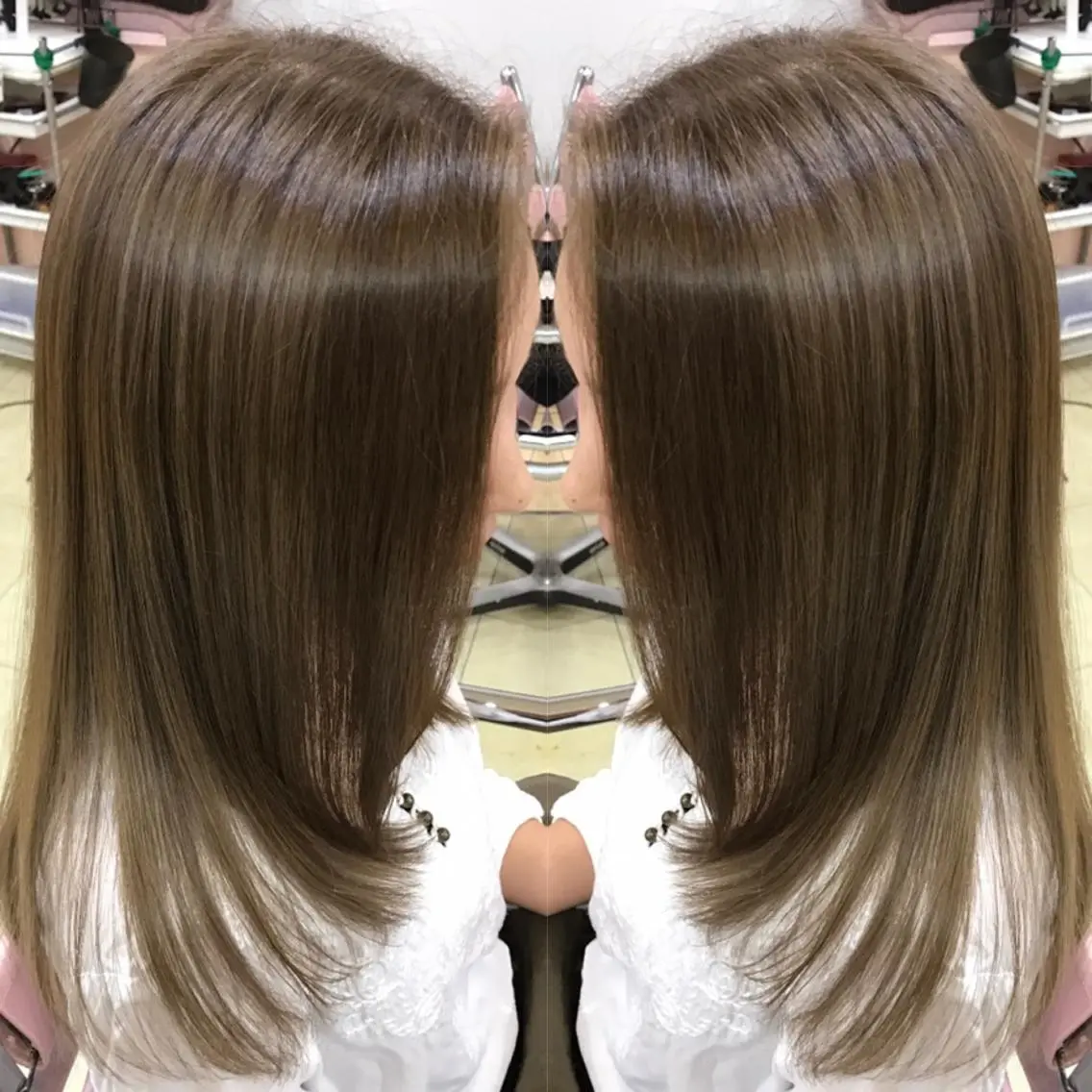 【🌈極上🉐カラープラン🎨】TOKIOトリートメント+透明感ケアカラー💐8000円#艶髪#韓国#ヘアカラー#限定の写真
