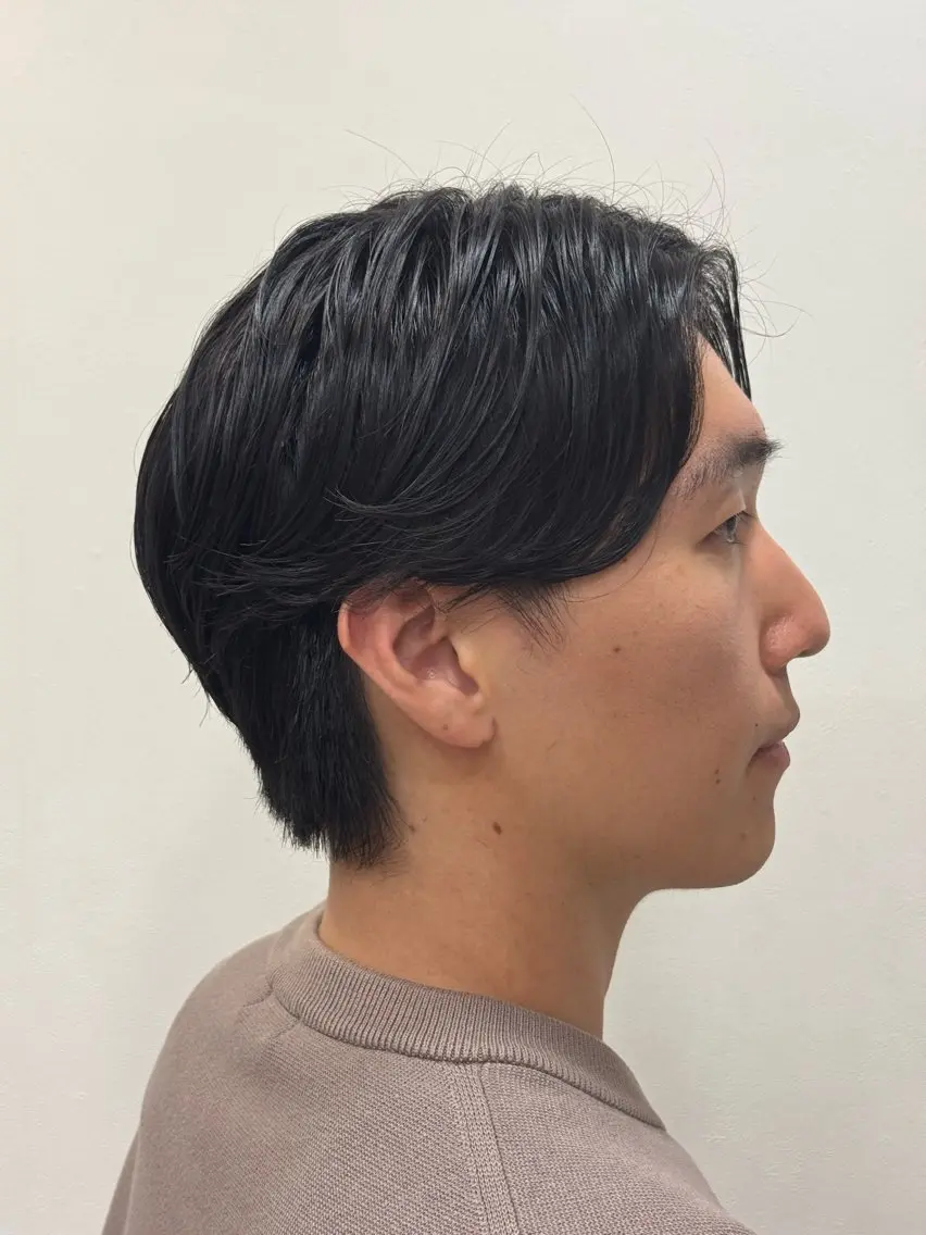 ミディアム パーマ メンズ ミディアムパーマ メンズパーマ ツーブロック 刈り上げ 💈Hisa ／ 理容師💈のヘアスタイル