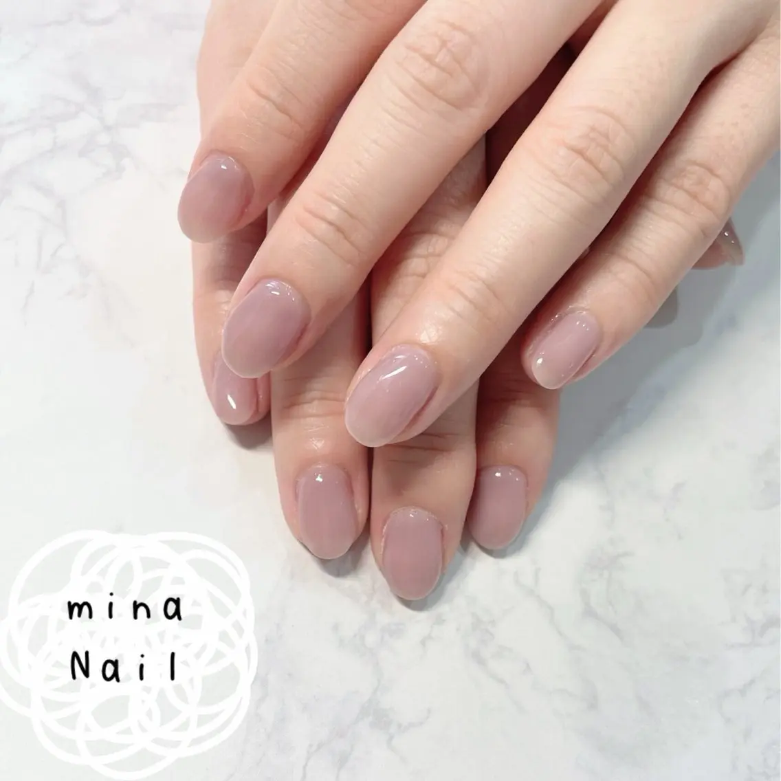 ネイル ジェルネイル 韓国ネイル ワンカラーネイル mina Nailのネイルデザイン