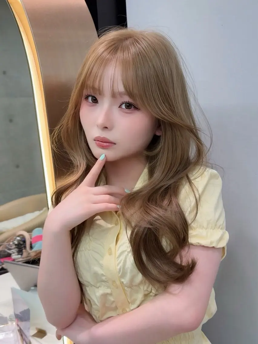 ロング カラー カット ヘアカラー トリートメント ヘアセット レイヤーダブルカラー KYONのヘアスタイル