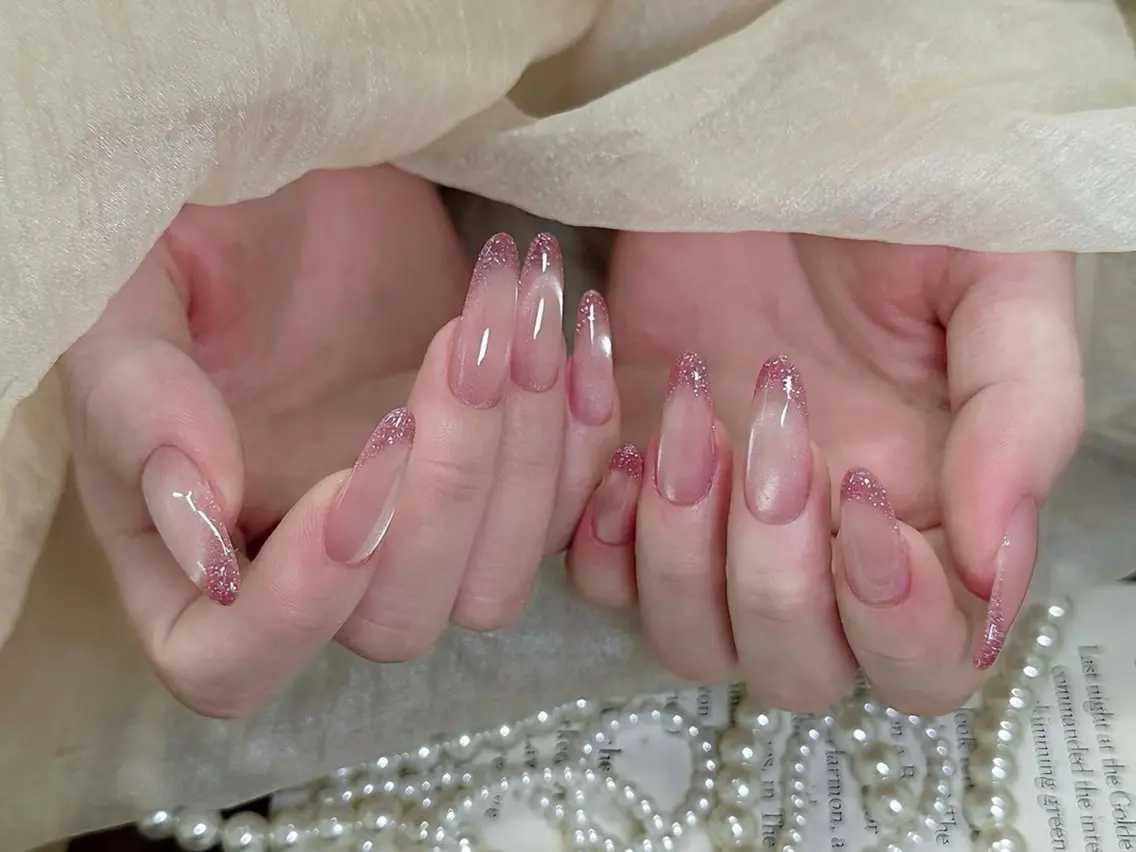 メンズ ネイル メンズ韓国風 ボルドー ブラウン 長さ出し フレンチネイル ハンドネイル NEW NAIL 池袋🔥🧲のネイルデザイン