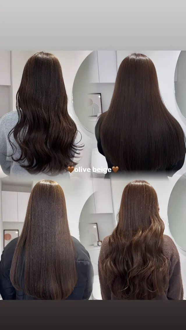 ロング カット ヘアカラー トリートメント 透明感カラー🫧⌇ AO🫐🩵のヘアスタイル