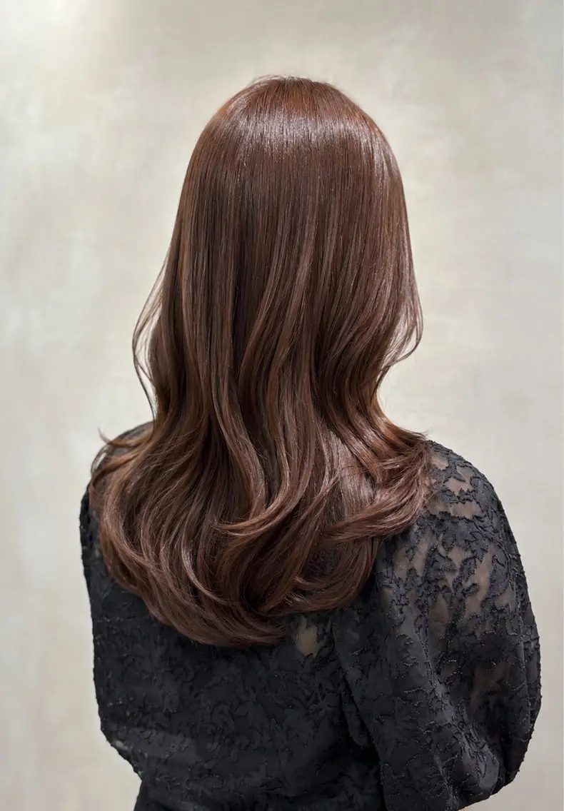 ロング カラー ブラウンカラー 透明感カラー ヘアカラー トリートメント girly上品ヘア 🎀/ベージュikuのヘアスタイル