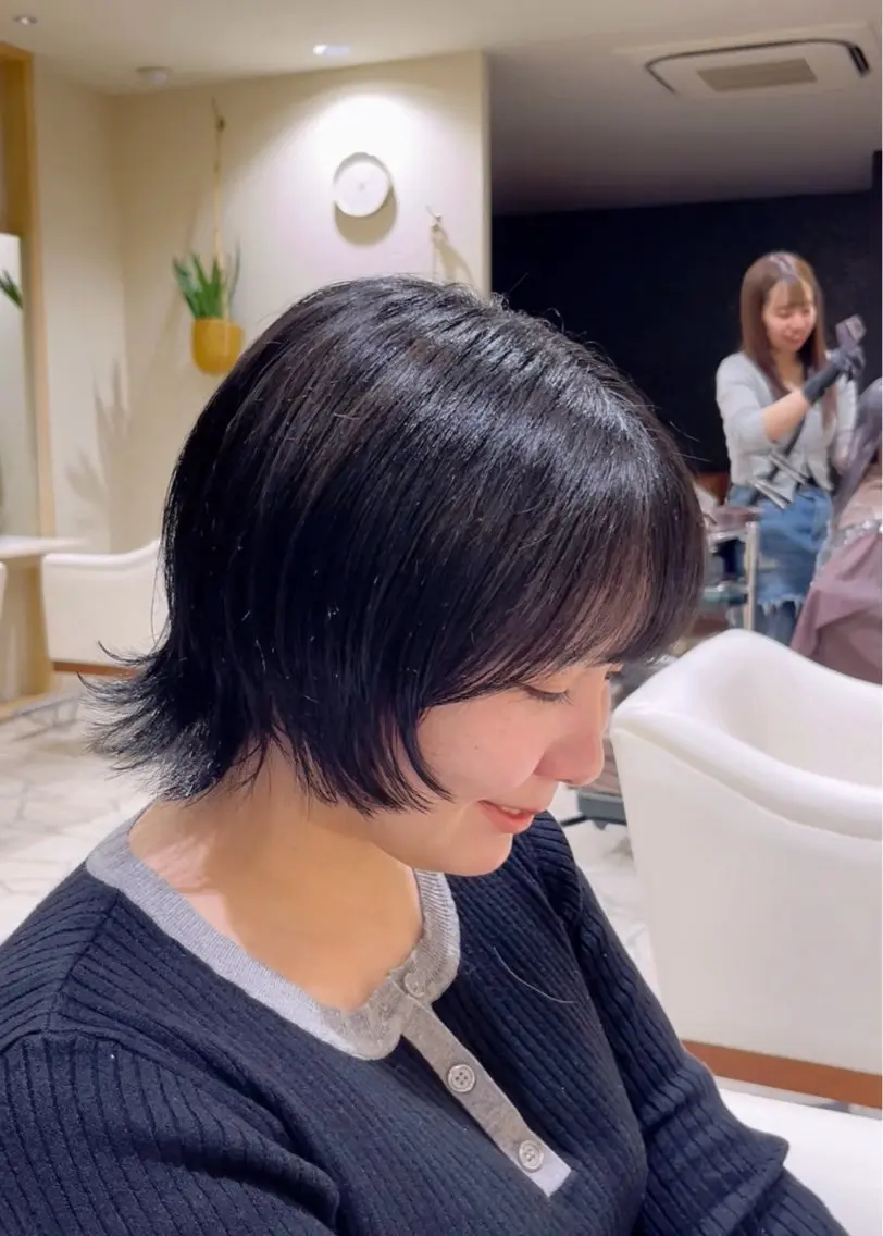 ショート カラー 透明感カラー 縮毛矯正 山口 陸のヘアスタイル