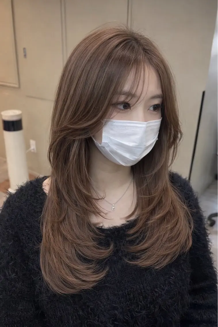 ロング シールエクステ エクステ レイヤーカット ヘアカラー エクステ エクステ/ハイトーン レイヤーHIROのヘアスタイル