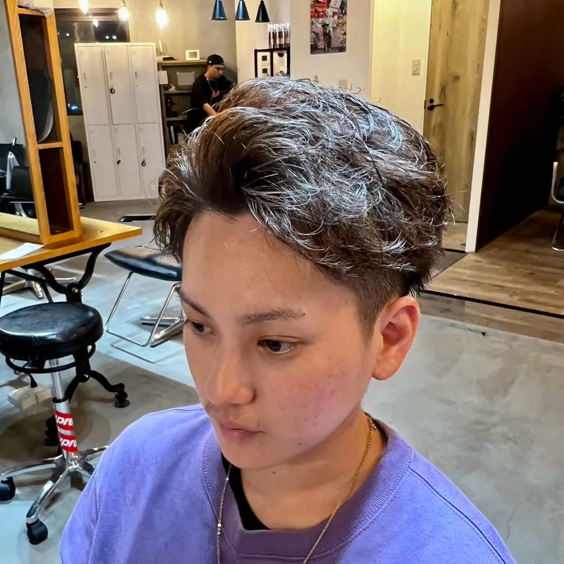 ショート メンズ シャドウ ツイスパ ニュアンスおがたのヘアスタイル