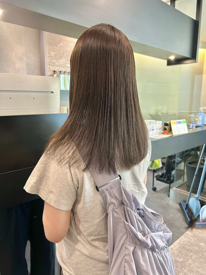 ロング カラー 透明感カラー オリーブカラー 🎀ヘアセット透明感 /REINA🎀のヘアスタイル