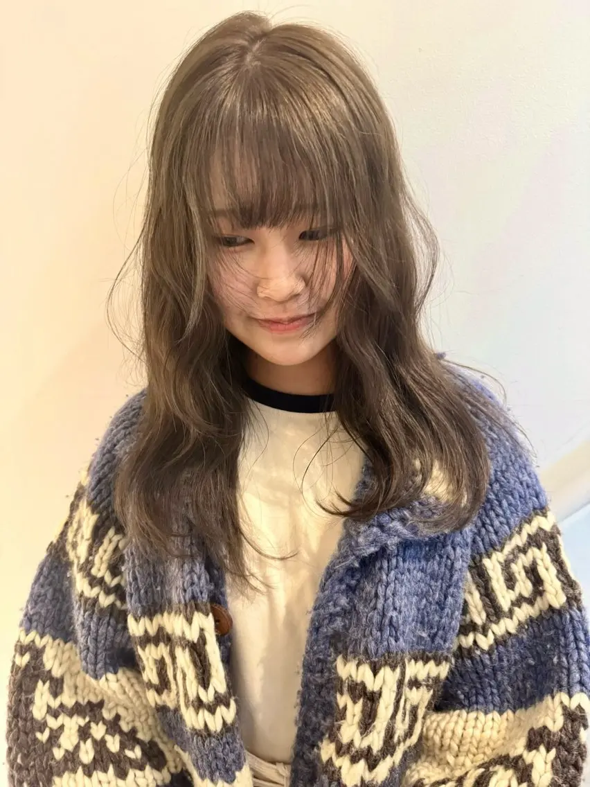 【平日限定🌸】カット+透明感カラー+2stepトリートメントの写真