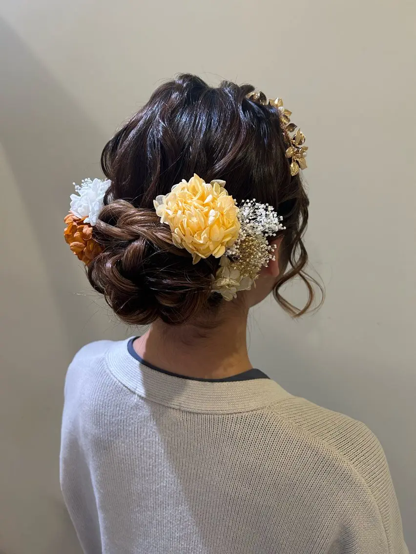セミロング ヘアアレンジ 成人式 ボウ🪞ヘアセット /メイク/マツパのその他イメージ