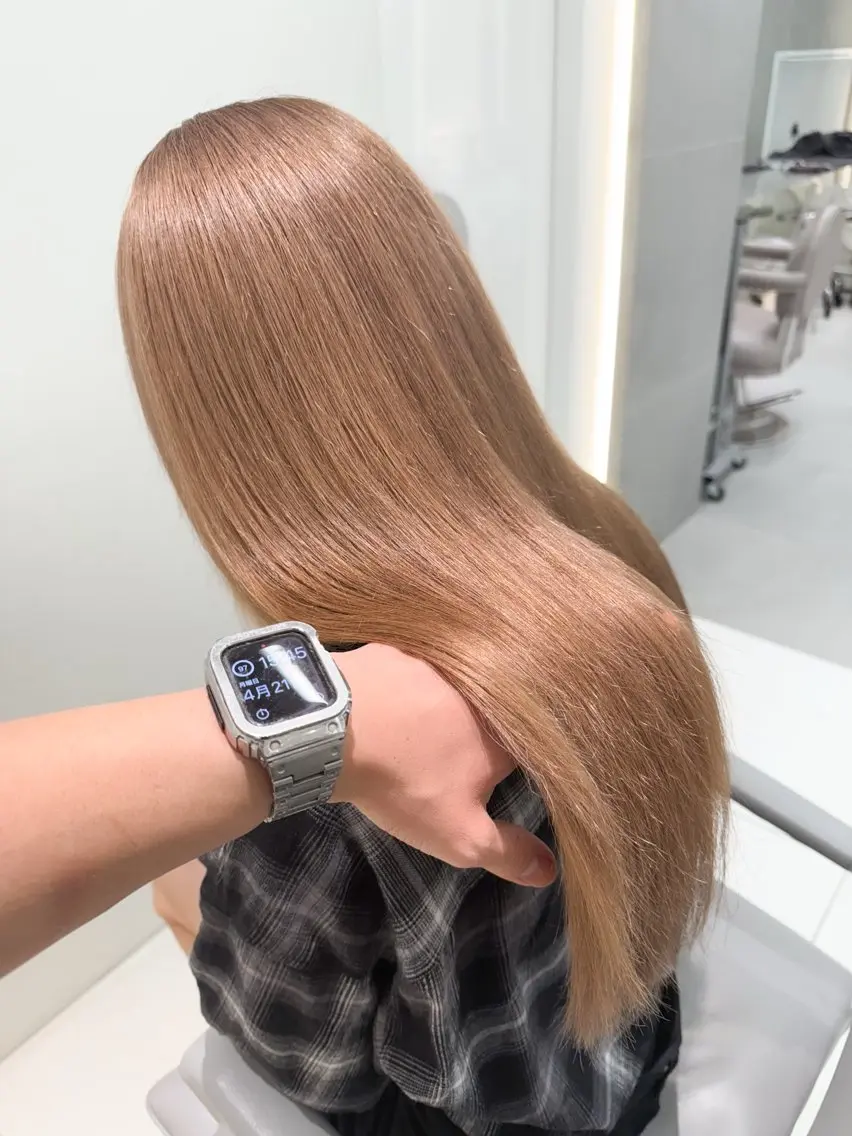 ロング カラー ベージュカラー ブリーチ ダブルカラー ヘアカラー トリートメント トリートメント /カラー/NAOKIのヘアスタイル