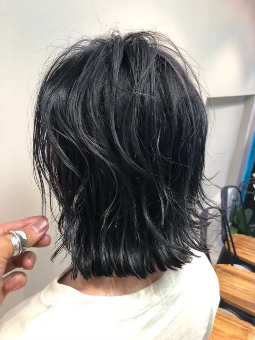 ミディアム カラー カット ヘアカラー トリートメント 和田 真弥のヘアスタイル