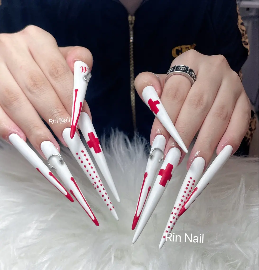 ネイル クリアネイル ドット フットネイル ジェルネイル グリーン ハンドネイル Rin Nail 新大久保店のネイルデザイン