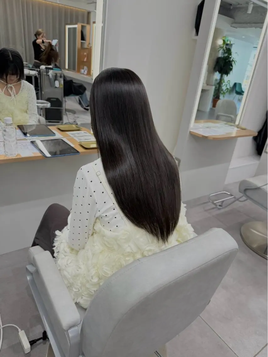 ロング 縮毛矯正 山口 姫愛のヘアスタイル