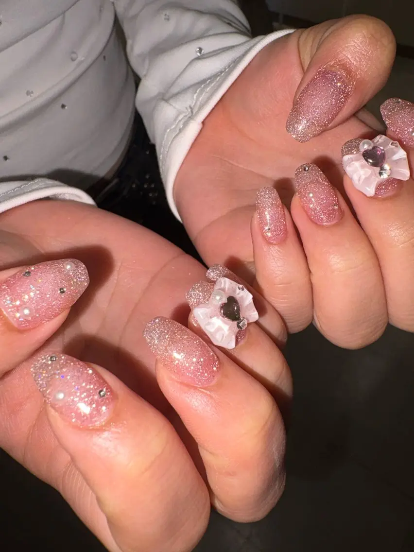 ネイル フラッシュネイル ピンク 33nail✴️栄 スミレ❇️Gel-xのネイルデザイン