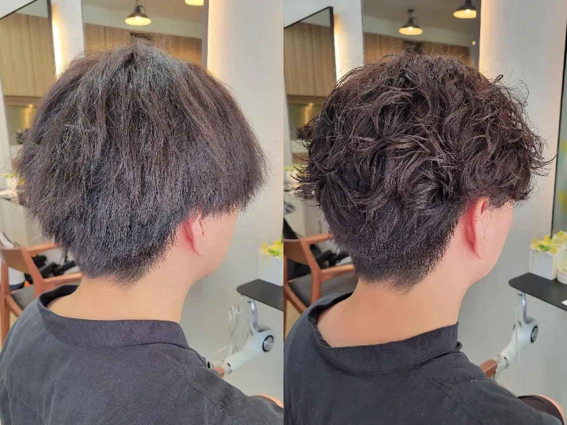 ショート パーマ メンズ メンズパーマ カット パーマ 野村 果音(カノン)のヘアスタイル
