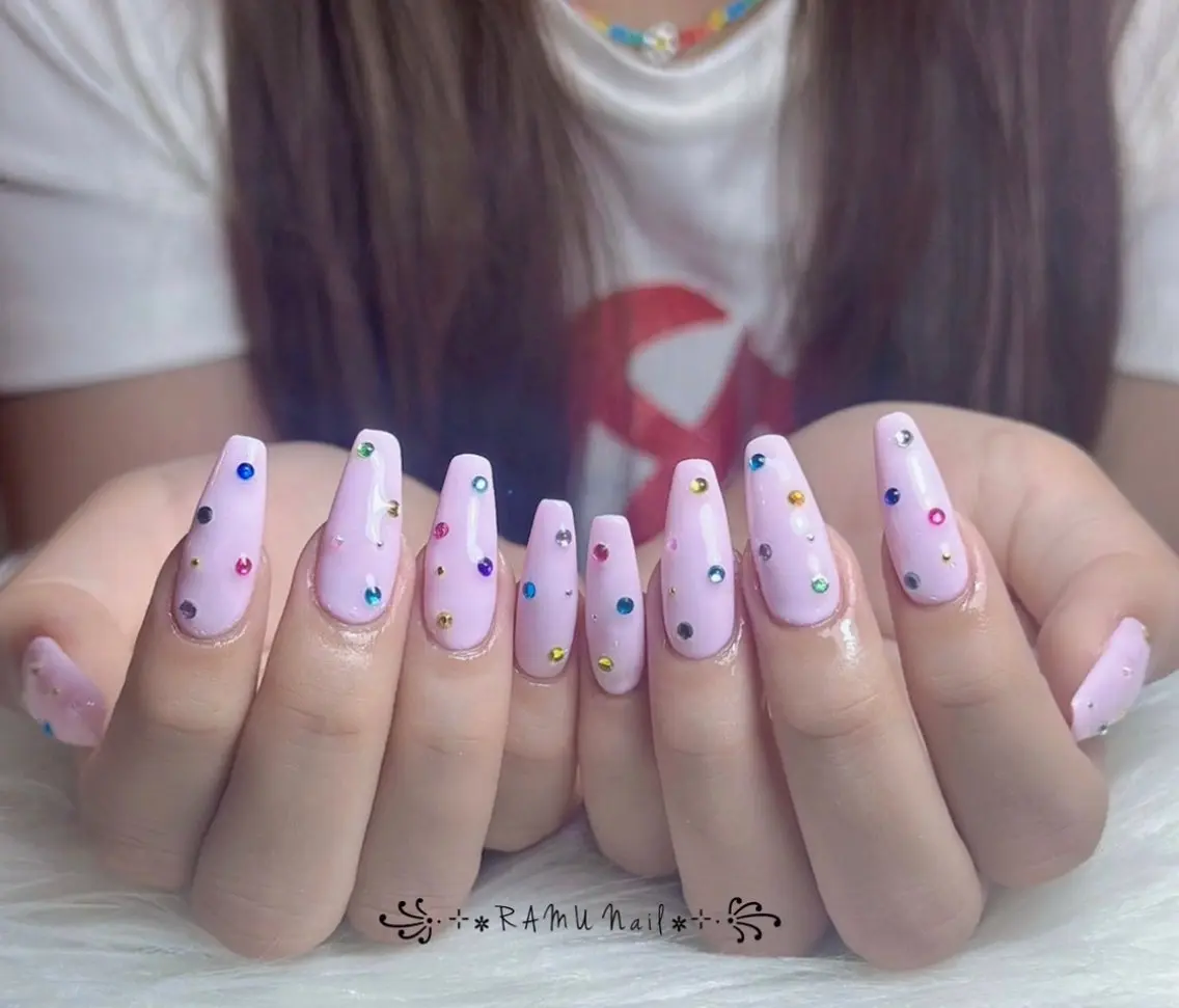 ネイル チークネイル キラキラネイル マグネットネイル シンプルネイル ネイルチップ ハンドネイル RAMU_Nail 池袋店のネイルデザイン