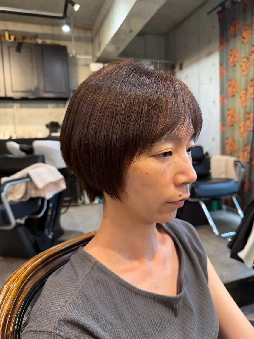 ショート カラー ヘアアレンジ ショートボブ 丸みショート ブラウンカラー ナチュラルブラウン ボブ カット ヘアカラー 🍀Ryosuke 🍀のヘアスタイル
