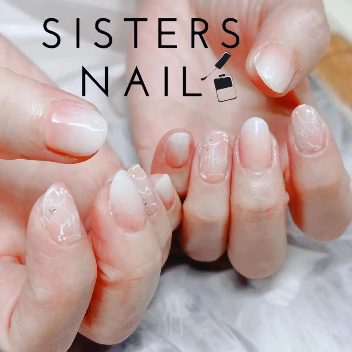 ネイル アートネイル 桜ネイル フラワーネイル グラデーション 春ネイル sisters nail.fのネイルデザイン