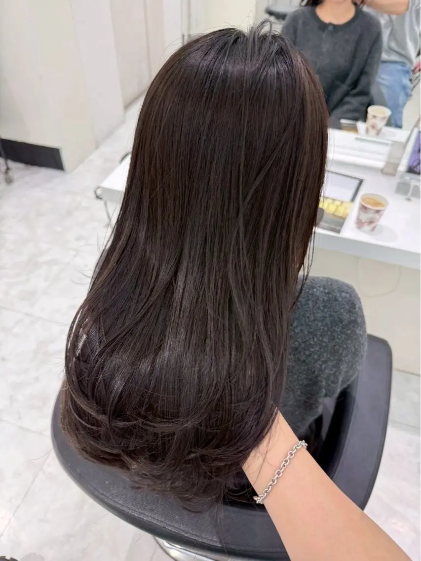 ロング カラー ヘアアレンジ 艶髪グレージュ🩶 maharuのヘアスタイル