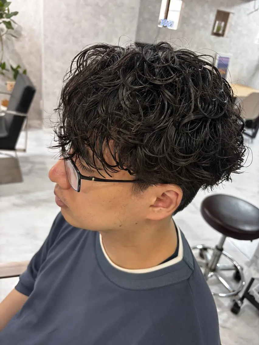 ショート パーマ メンズ メンズパーマ Men's Rico Chihayaのヘアスタイル