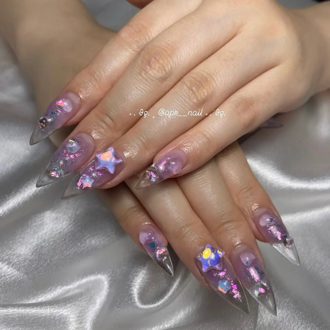 ネイル ロングネイル 持ち込み ハンドネイル Nailsalon apricotのネイルデザイン