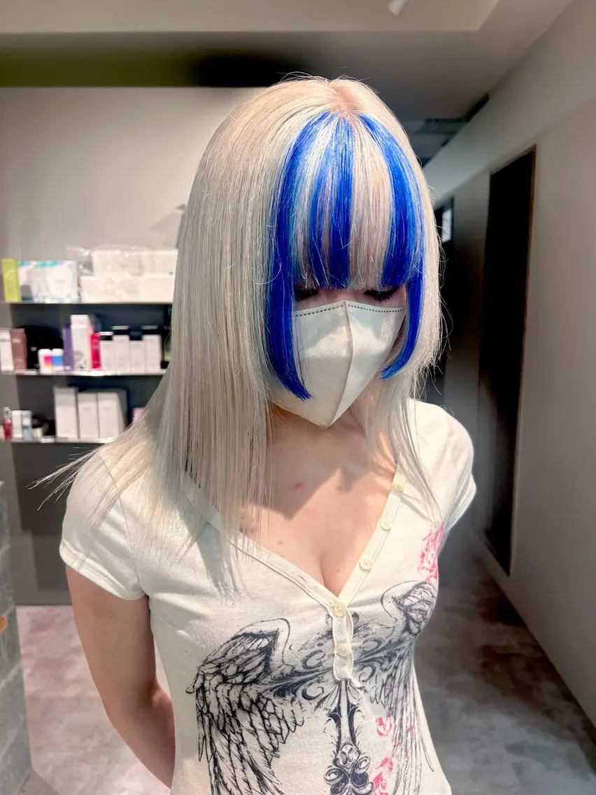 カラー ヘアカラー やの ゆきなのヘアスタイル