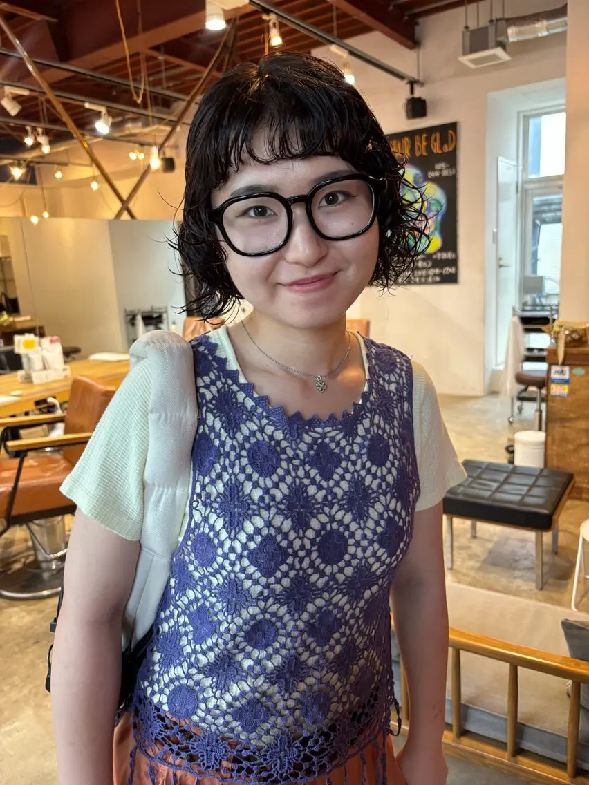 ショート パーマ 小日向 沙織のヘアスタイル