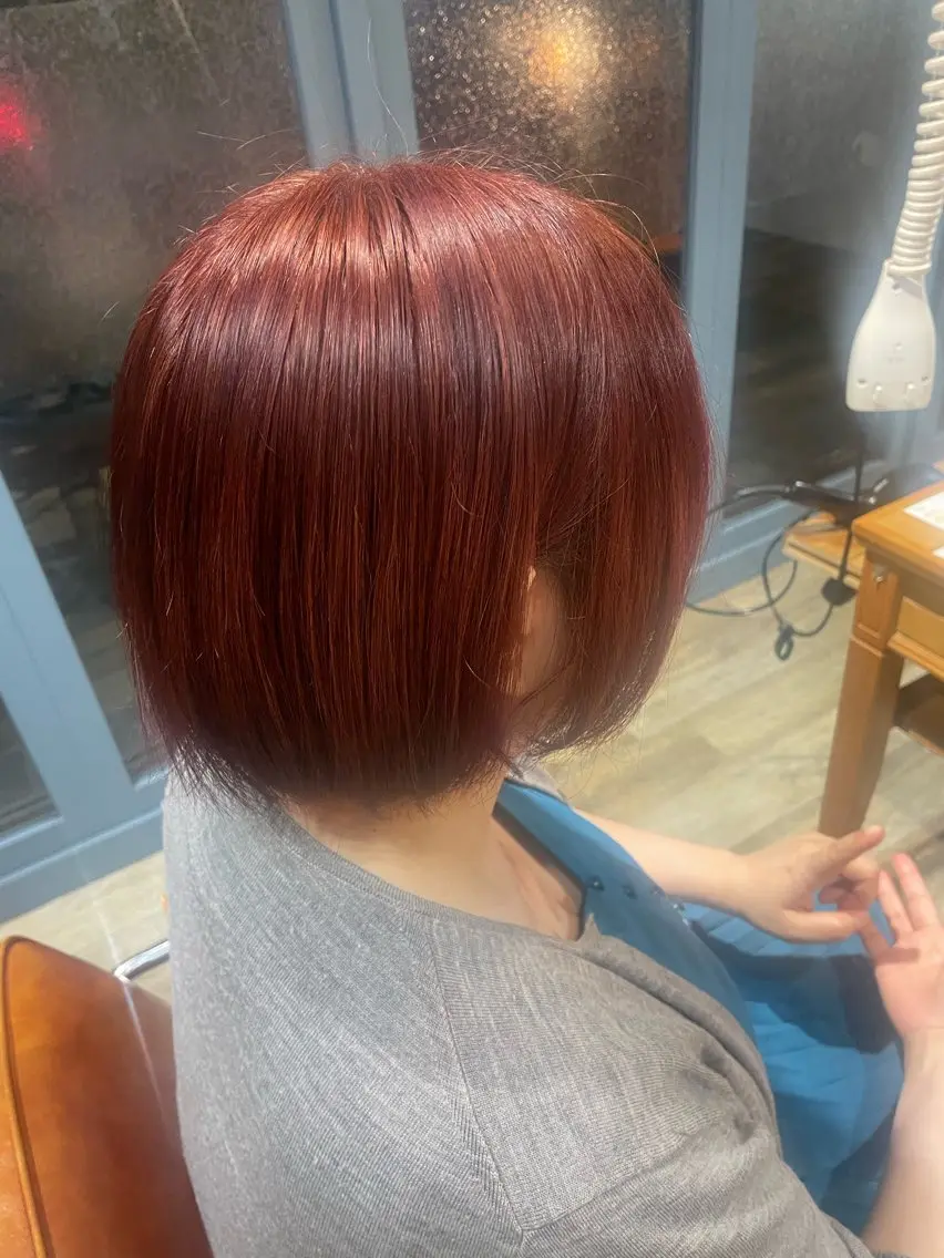 カラー ブリーチ ブリーチなしカラー ヘアカラー トリートメント ヘッドスパ 梅地 湊太/カラーモデルのヘアスタイル