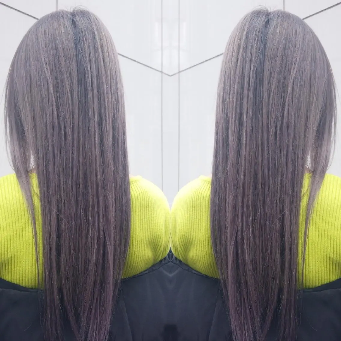 ロング カラー ヘアアレンジ ブリーチ カット ヘアカラー 竹内啓太 ボブのヘアスタイル