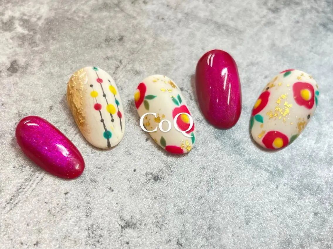 ネイル 成人式 卒業式 nail salon Aymのネイルデザイン