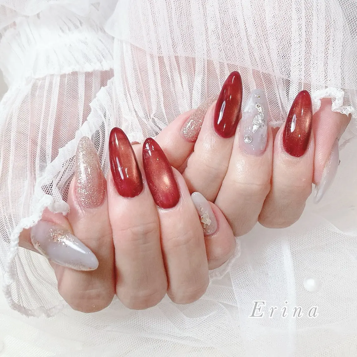 ネイル Erina🐱 フィルイン💅パラのネイルデザイン