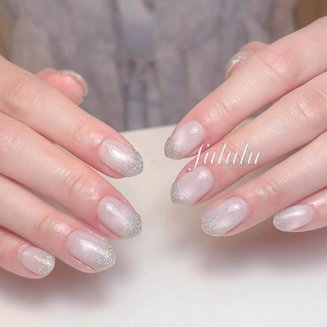 ネイル フラッシュネイル マグネットネイル ホワイト Fululu nailのネイルデザイン