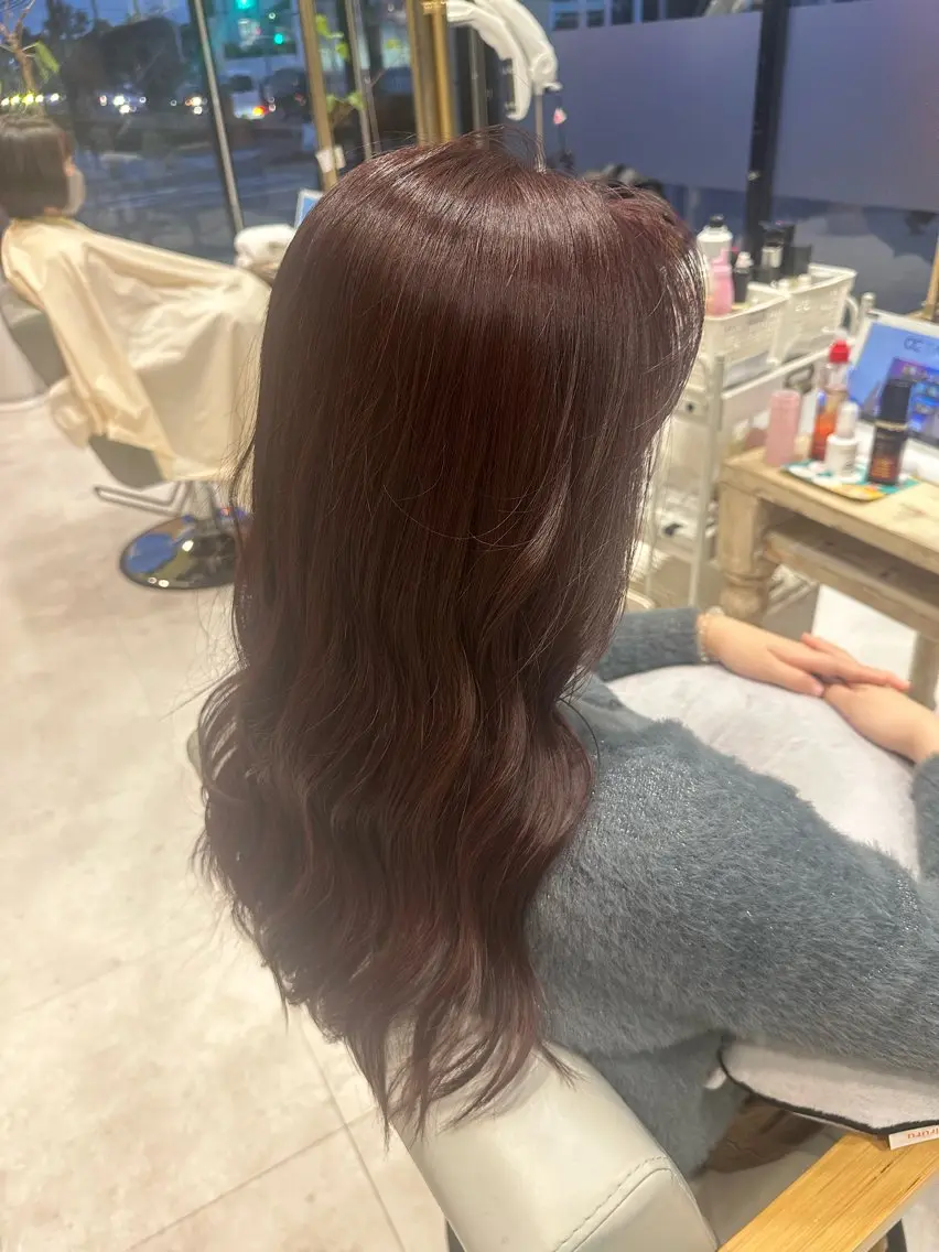 ロング チョコレートブラウン ヘアカラー 野上 麗のヘアスタイル