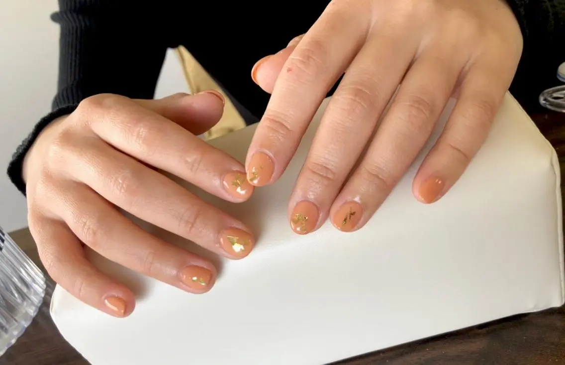ネイル オレンジ ハンドネイル salon *meehoのネイルデザイン