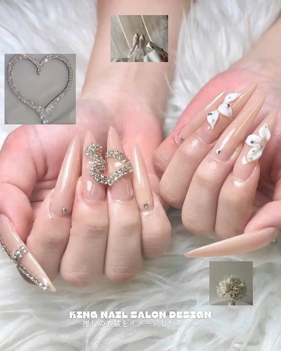 ネイル アートネイル 長さ出し フレンチネイル 韓国ネイル マグネットネイル ハンドネイル KING Nailのネイルデザイン