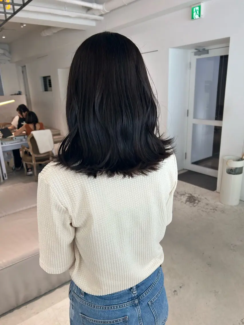 ミディアム カラー カット ヘアカラー トリートメント 透明感カラー🫧 nanohaのヘアスタイル