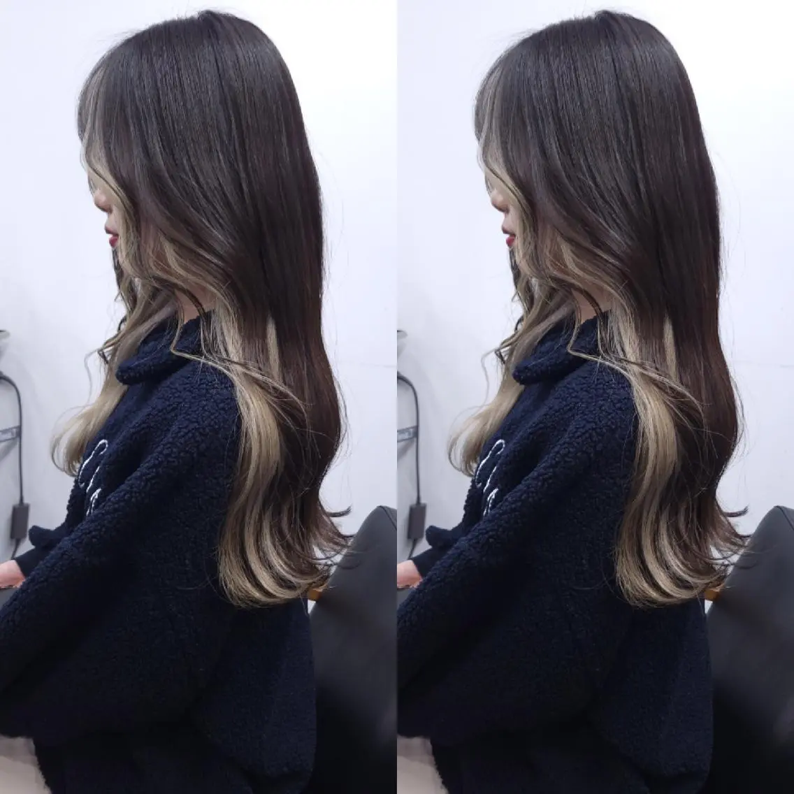 ロング ヘアカラー トリートメント 平田 広大のヘアスタイル