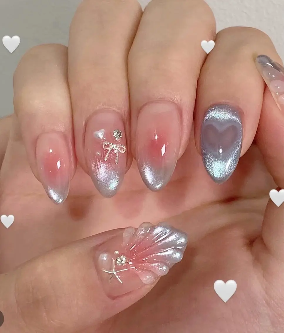 ネイル 韓国ネイル 持ち込み ニュアンスネイル ネイルチップ ハンドネイル TABI ANA.CHUOのネイルデザイン