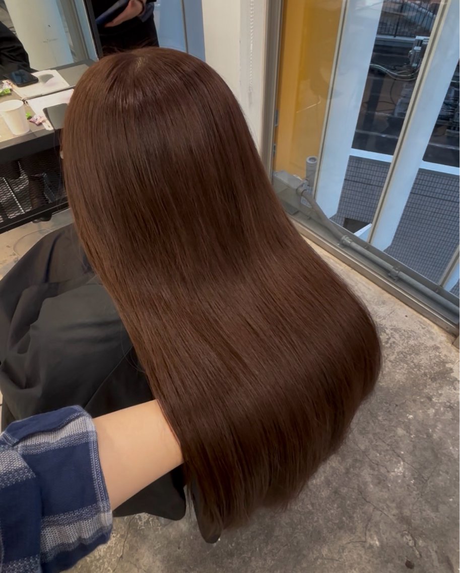 ロング カラー ベージュカラー ブラウンカラー ブラウンベージュ ヘアカラー 縮毛矯正 トリートメント ダメージレス艶髪 🦋MISAKI🦋のヘアスタイル
