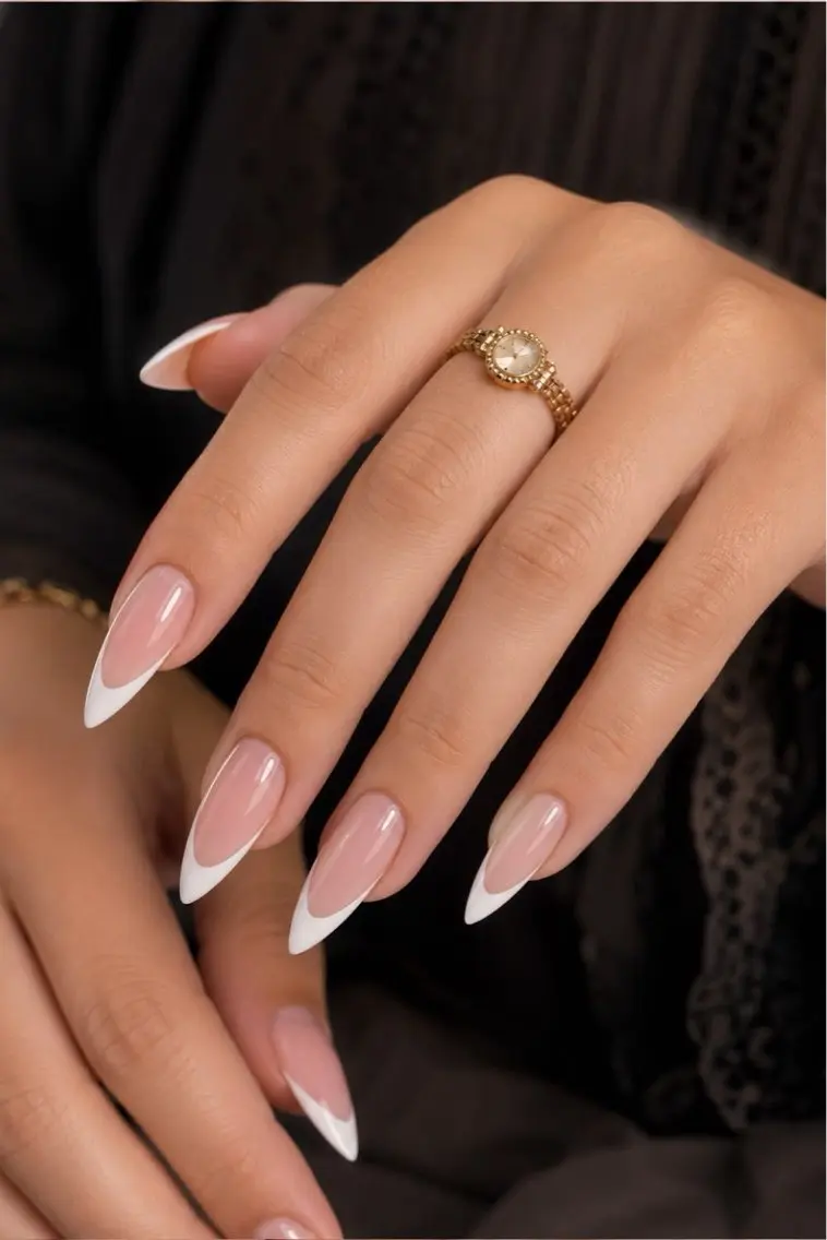 🌷10本長い出し+フレンチ/ミラーネイル💅💃💅の写真