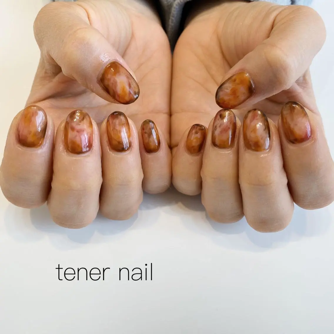 ネイル ボルドー クリアネイル ニュアンスネイル テネルネイル tener nailのネイルデザイン