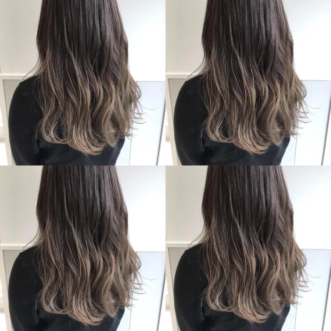 セミロング カラー 小栗 麻衣のヘアスタイル