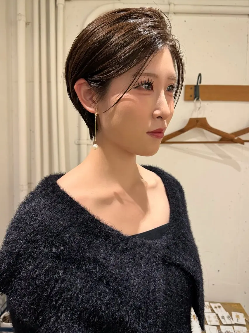 ショート カラー カット ヘアカラー トリートメント シカナイ アリサのヘアスタイル