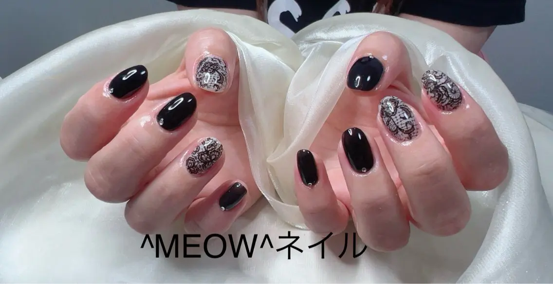 ネイル ストーンネイル ハンドネイル ^MEOW^ salonのネイルデザイン