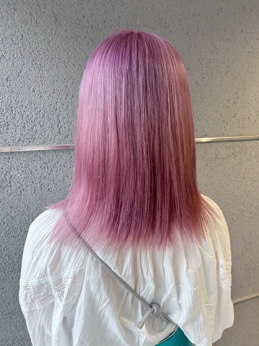 ミディアム カラー ヘアアレンジ ヘアカラー トリートメント ヘアセット 💕ブリーチ/ヘアメ 🎀YUUKAのヘアスタイル