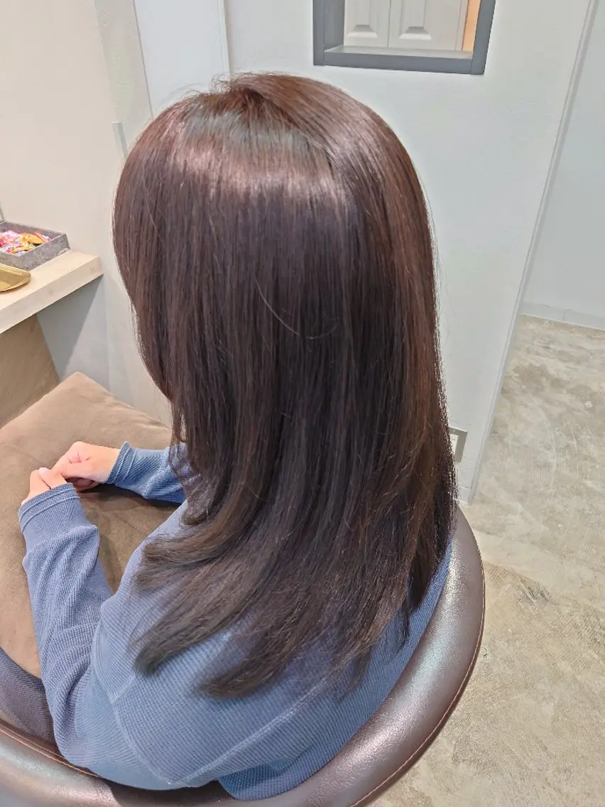 セミロング 縮毛矯正✨艶髪 シノハラ✨髪質改善のヘアスタイル