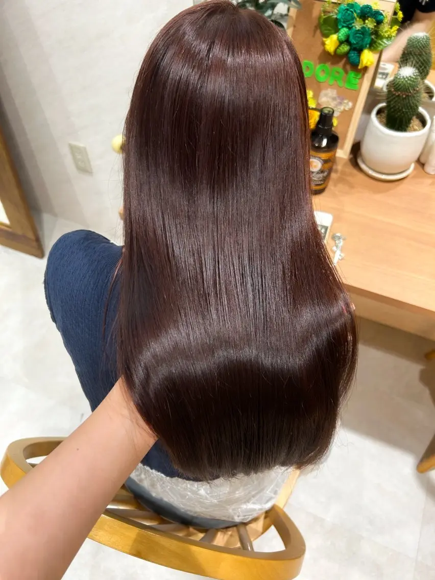 セミロング カラー ブラウンカラー 🎀レイヤー・艶カラ ー🎀YUMEKAのヘアスタイル