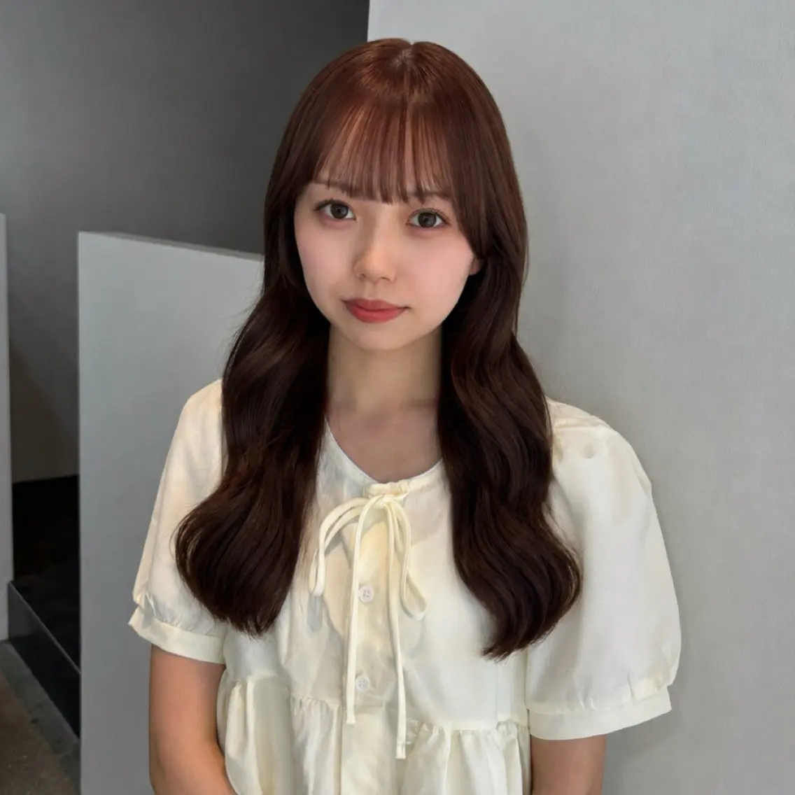 セミロング カラー ヘアカラー トリートメント ヘアセット 艶髪カラー・縮毛矯正 ・レイヤーAsunaのヘアスタイル