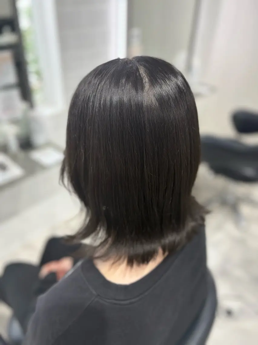 ミディアム カラー カット ヘアカラー トリートメント 透明感艶カラー/ 岡田澪香のヘアスタイル